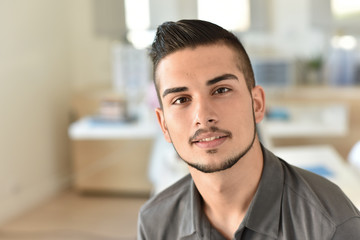 Obraz premium Portrait of student in training class