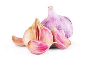 Obraz premium Garlic isolated on white background