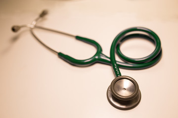medical stethoscope with old color tone background
