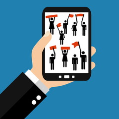 Protest mit dem Smartphone