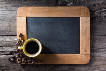esspresso cup on slate