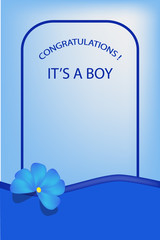 it's a boy blue greeting card