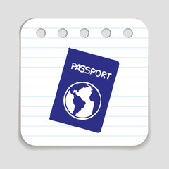 Doodle passport icon