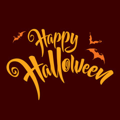 Happy Halloween. Vector lettering.
