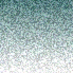 Fototapeta premium Teal color square mosaic vector background