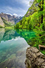 Naklejka na ściany i meble Stunning Obersee lake in Alps, Germany