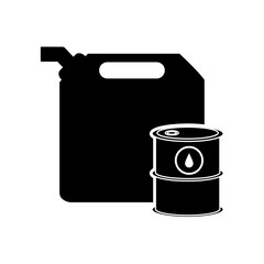 flat design fuel canister and oil tank icon vector illustration