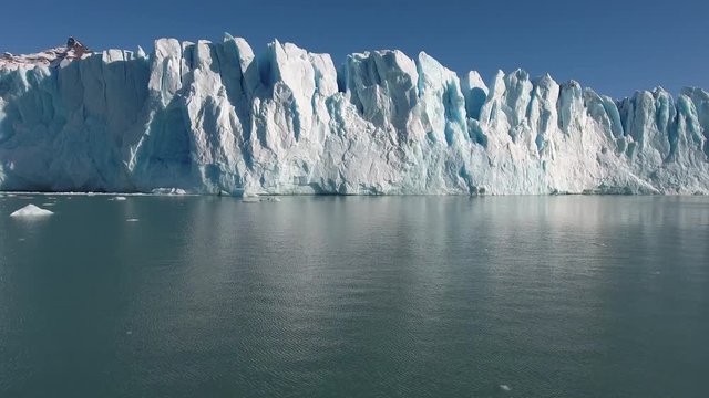 Aerial view from dron of Perito Moreno glacier, National park Los Glaciares, Patagonia, Argentina