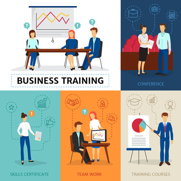 Business Training  Concept Composition Banner