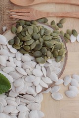 Pumpkin seeds roasted and peeled pumpkin seeds.