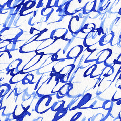 Fototapeta premium Abstract calligraphic hand drawn background made of repeating word calligraphy
