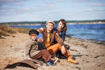 The Family fishing.