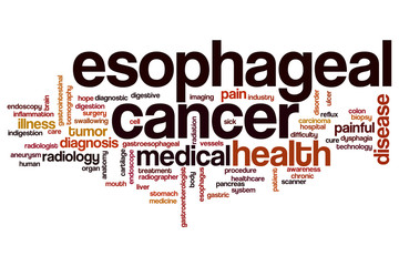 Obraz premium Esophageal cancer word cloud