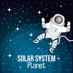 astronaut cartoon space isolated vector illustration eps 10