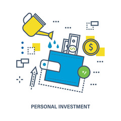 Concept of personal investment and  growth.