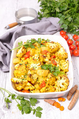 baked cauliflower and cream
