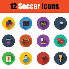 Set of soccer icons