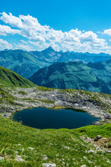 Fototapeta na wymiar Laufbichlsee lake in the Bavarian Alps