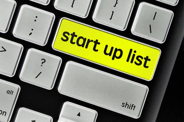 Keyboard  button written word start up list