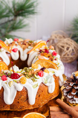 Traditional Christmas bundt cake