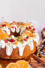 Traditional Christmas bundt cake