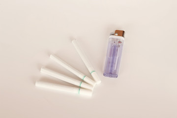 cigarette and lighter