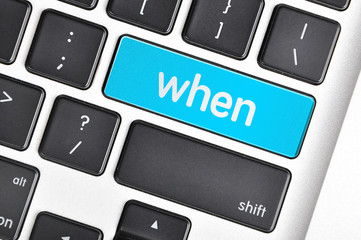 The computer keyboard button written word when