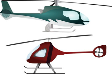 Helicopters vector
