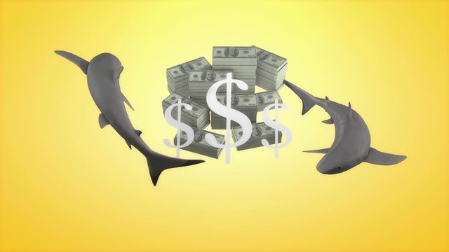 Computer generated, Loan shark concept animation.	