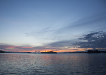Colorful sunset in Finland
