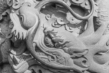 Giant golden Chinese dragon