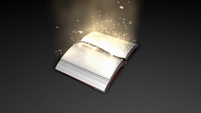 Computer generated, Fantasy and magical book animation.	