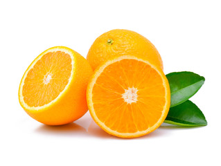Fototapeta na wymiar Orange fruit on white
