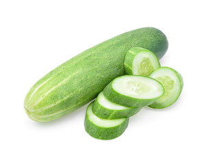 cucumber on white background.