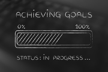 achieving goals progress bar loading