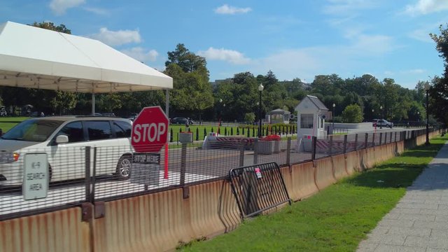 Stock video of the White House Perimeter gate Washington DC