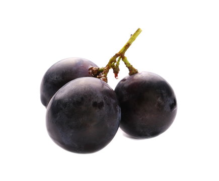  grapes, Isolated on white background