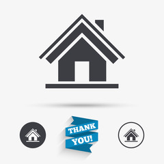 Home sign icon. Main page button. Navigation