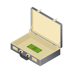 Case with one dollar. Poor business proposal. Financial crisis