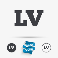 Latvian language sign icon. ,  translation