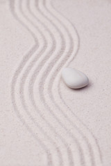 Zen white stone