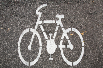 Fahrradweg-Schild
