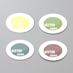 Vector infographic origami banners set