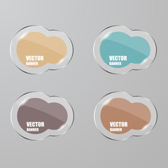Vector infographic. banners set.Glass