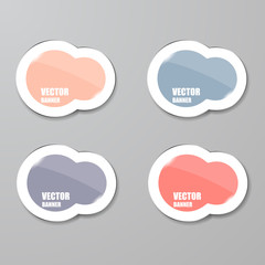 Vector infographic. banners set.Glass