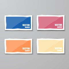 Glass framework set. Vector illustration.