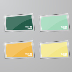 Glass framework set. Vector illustration.