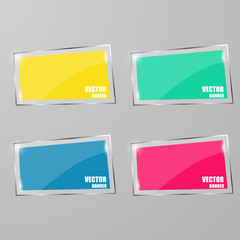 Glass framework set. Vector illustration.