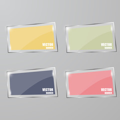 Glass framework set. Vector illustration.