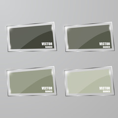 Glass framework set. Vector illustration.